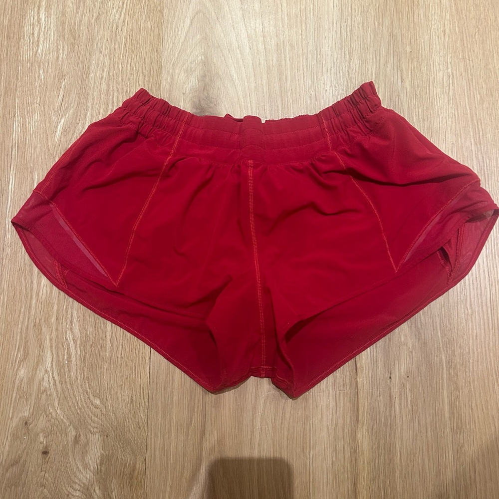 Lululemon Athletica Red Athletic Shorts